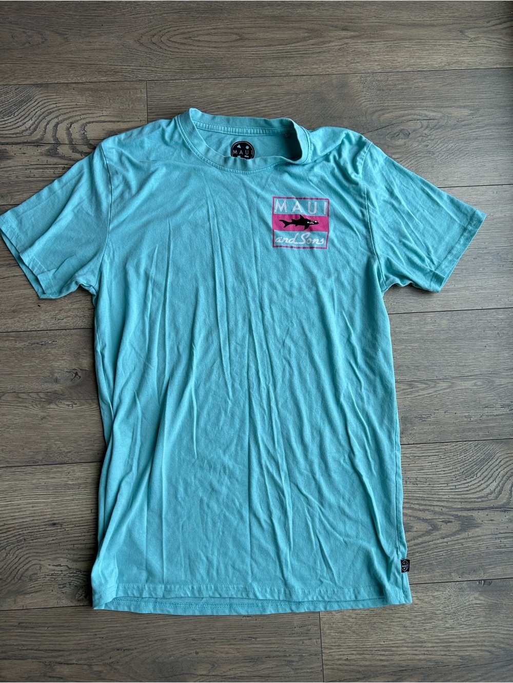 Maui and Sons Men's Turquoise Logo T-Shirt
